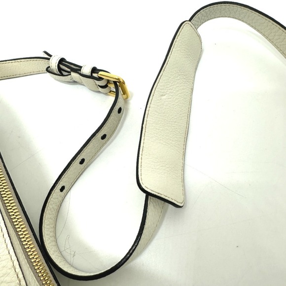PRADA White Leather Pochette Shoulder Bag - Picture 7 of 14